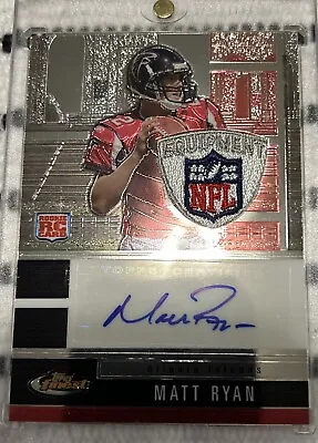 2008 Topps Finest Matt Ryan RC Auto #109 NFL Logo Patch 02/15 Matt’s JSY# 1/1 • $400