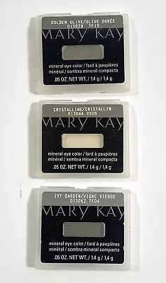 Lot Of 3 Mary Kay Mineral Eye Shadow Color Ivy Garden Golden Olive Crystalline • $24.99