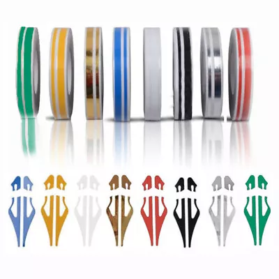 Universal 1/2  Vinyl Pinstriping Pin Stripe Double Line Car Tapes Decal Stickers • $6.43