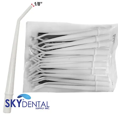 Up To 300 Surgical Tips Small Size 1/8  Suction Tip Dental Aspirator White • $15.49