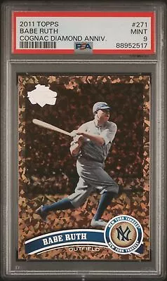 2011 Topps #271 Babe Ruth Cognac Diamond Anniv. PSA 9 • $20