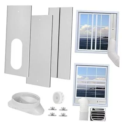 Portable Air Conditioner Window Vent Kit With Coupler Adjustable Vertical Or  • $40.39