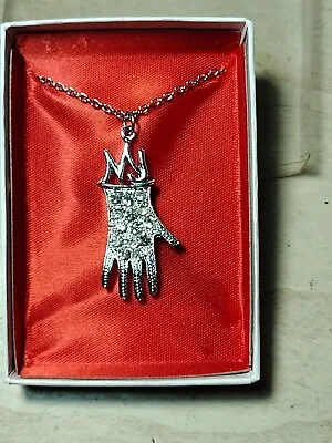 MICHAEL JACKSON VINTAGE 1980's GLITTER GLOVE 18  NECKLACE KING Of POP NOS N/M • $22