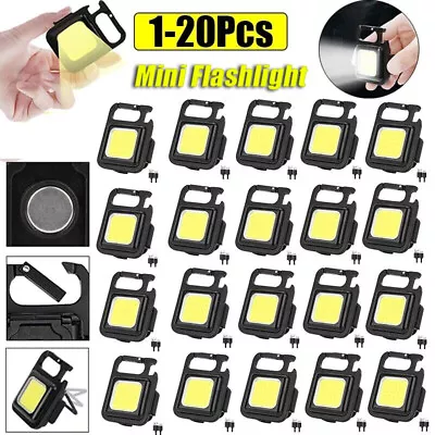 800 LM Mini COB Flashlights Bright Rechargeable Keychain Small Pocket Light LOT • $5.31