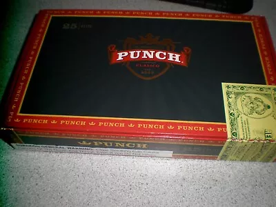 $9.99 • Buy NEW Vintage Cigar Box ,  Punch, Tax Stamp Intact STORAGE BOX TRINKET BOX