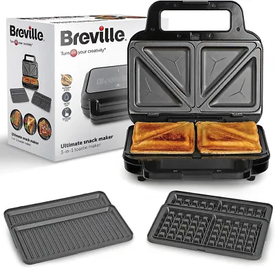 £58.99 • Buy Breville VST098 Panini Press Toastie/Sandwich/Waffle Maker
