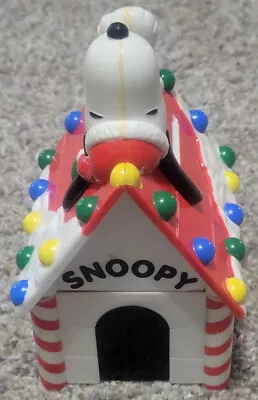 Vintage Peanuts Snoopy Woodstock Coin Bank Christmas Dog House Whitmans Candies • $4.75