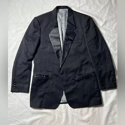 Vintage 90s Christian Dior Black Tuxedo Blazer Men’s Size 42L • $80