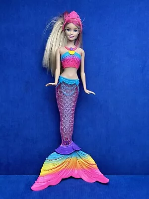 Barbie Dreamtopia Rainbow Mermaid Doll Blonde Light-up Rainbow Tail 2015 Mattel • $16.95