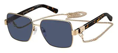 Marc Jacobs Women's Marc 495/S Square Sunglasses Gold Copper/Blue 58mm 14mm • $140.24