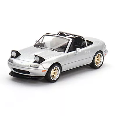 Mini GT 1/64 Mazda Miata MX-5 NA Tuned Version Silver Stone Metallic Silver RHD  • $10.78