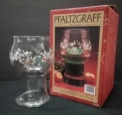 Pfaltzgraff Holiday Winterberry Clear Glass Floating Candle Holder No Candle • $7.97