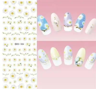 Nail Art Water Decals Transfers Stickers Spring Daisy Chain Flowers Floral DS386 • £2.55