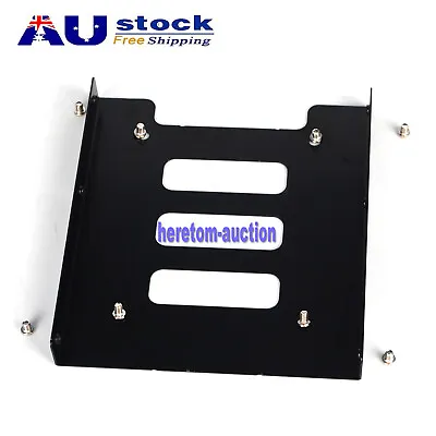 $7.90 • Buy 2.5  SSD To 3.5  Bay Black HDD Mounting Bracket Hard Drive Dock Tray Adapter