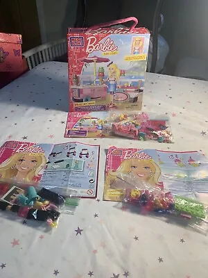 Mega Bloks 3 Set Barbie Build N Style Ice Cream Cart 80212 Complete W/Box Manual • $9.99