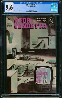 $119.95 • Buy V FOR VENDETTA #4 1988 DC Comics CGC 9.6 White Pages Alan Moore & David Lloyd