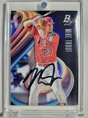 Mike Trout 2018 Bowman Platinum #49 Auto Autograph With COA Refractor Angels • $139.95