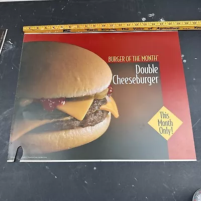 1992 McDonalds Double Cheeseburger Translite Store Menu Sign Ad Poster • $19.99