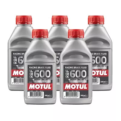 Motul RBF 600 FL - 2.5L AM - Fully Synthetic DOT 4 Racing Brake Fluid (5 X 0.5L) • $79.95