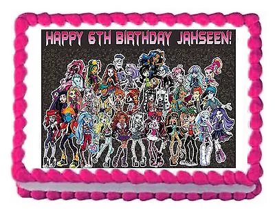 MONSTER HIGH Edible Party Cake Decoration Cake Topper Cake Image Frosting Sheet • $9.95