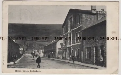 £19.99 • Buy Treherbert Postcard Glamorgan Wales Printed View Of Station Street C.1904