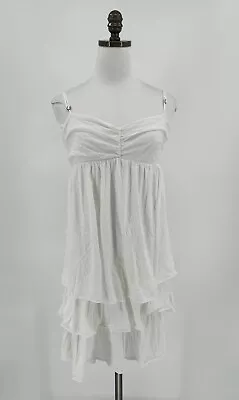 Velvet Graham Spencer Womens White Jersey Layered Spaghetti Strap Dress Sz XL • $19