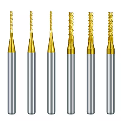 10Pcs 1/8  Shank Tungsten Carbide PCB End Mill 1-3mm CNC Router Bit For Wood PVC • £8.61