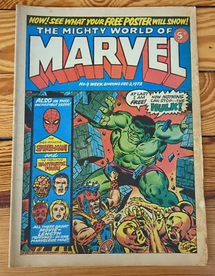 The Mighty World Of Marvel # 9 1972. UK Comic. Unclipped. GOOD • £5