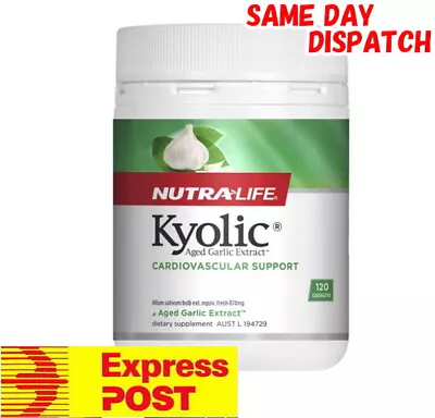 Nutra-Life Kyolic Aged Garlic Extract Heart & Cholesterol Formula 120 Capsules • $37.95