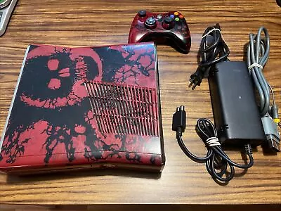 Microsoft Xbox 360 S Gears Of War 3 Limited Edition 320GB Red & Black Console • $150