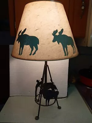 Moose Lamp Metal Bottom New 21  High X 12  Wide • $42.99