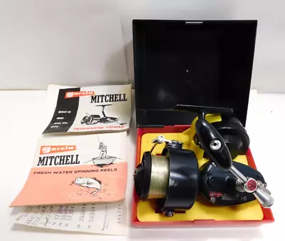 1965 Garcia Mitchell 410 Reel W Original Box Spare Spool & Instructions • $105.95