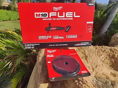 Milwaukee 2738-21 M18 FUEL 7” Polisher Kit With 8.0xc Battery Charge Pad • $177.50