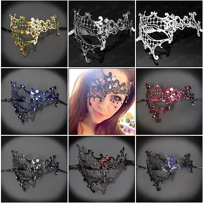 Phantom Filigree Metal Laser Cut Venetian Masquerade Mask For Women M7131  • $19.95