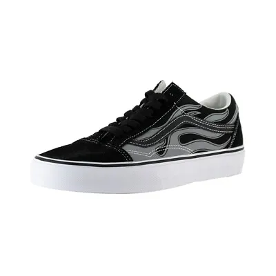 Vans  Old Skool Reflective Flame  Sneakers (Black) Skate Shoes • $89.99