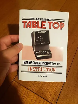 Mario's Cement Factory  CM-72 Instruction Manual - Tabletop Nintendo  • $21.08