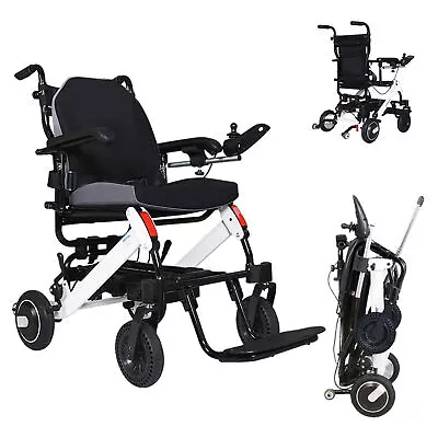 Folding Electric Wheelchair Power Wheel Chair Lightweight Motorized Mobility Aid • $807.48