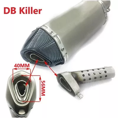 56mm*40mm DB Killer Silencer Motorcycle Parts Insert Baffle Exhaust Muffler Pipe • $13.99