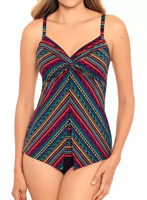 Miraclesuit Women's Raya De Sol Bri Love Knot Underwire Tankini 2 Pc Set Size 14 • $62.29