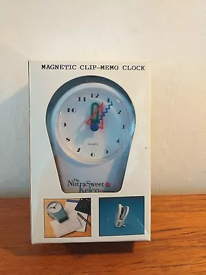 Vintage Memo Clip Clock Memphis Style For Nutra Sweet • $27.39