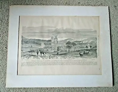 Original Wood Etching US CIVIL WAR Battle Of Fisher's Hill VA September 23 1864 • $15