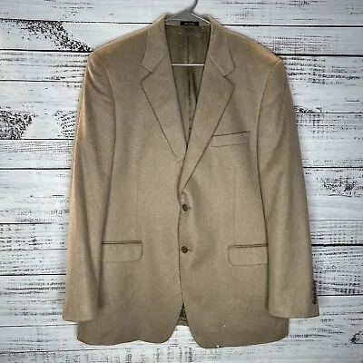 Joseph & Lyman 100% Cashmere 2-Button Blazer Jacket Beige Cream Men’s Size 44R • $42.99