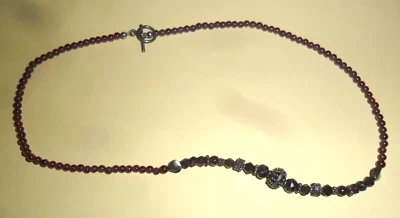 £7.99 • Buy Real Garnet Bead Necklace 