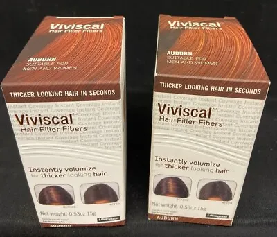 2 Viviscal Hair Fiber Filler Auburn 0.53oz Ea Scuffed Box • $47.98