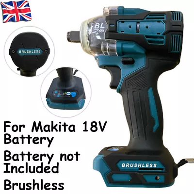 Cordless Impact Wrench Brushless 1/2 Inch Driver 580N.m For Makita 18V Battery • £30.99