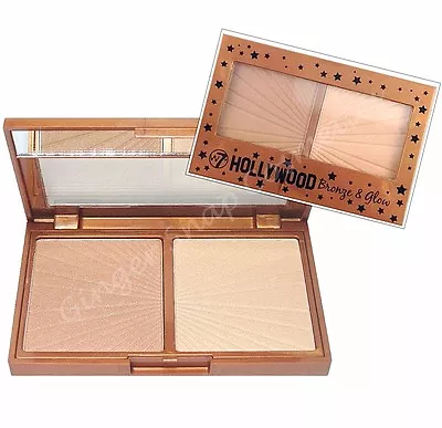 W7 Hollywood Bronze & Glow Bronzer & Highlighter Duo Kit Bronzing Powder Contour • £5.95