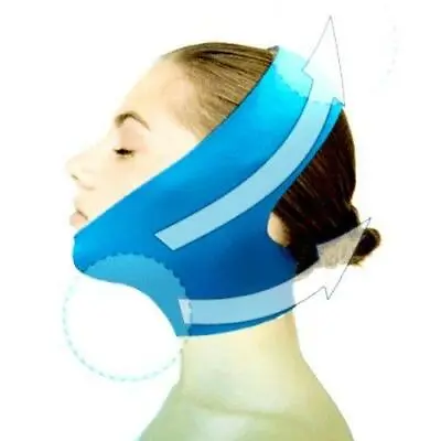 $18.99 • Buy New Version Beauty V-Line Face Chin Neck Facial Skin Lift Up Belt Mask - Blue By