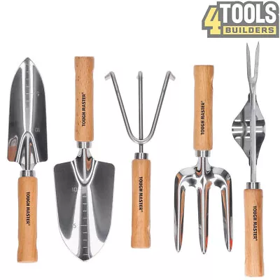 Gardening Hand Tool Set 5 PCS Kit For Planting Digging Weeding TOUGH MASTER • £12.89