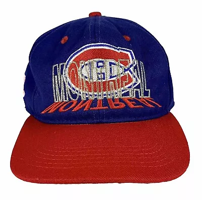 Montreal Canadiens NHL Hockey Ball Cap Draw String L/XL Adjustable Blue & Red • $14.95