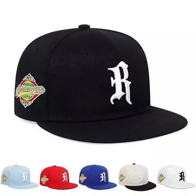 R Letter Snapback Baseball Cap Hat Adjustable Cali Era Hip Hop Flat Men Cotton • $10.99